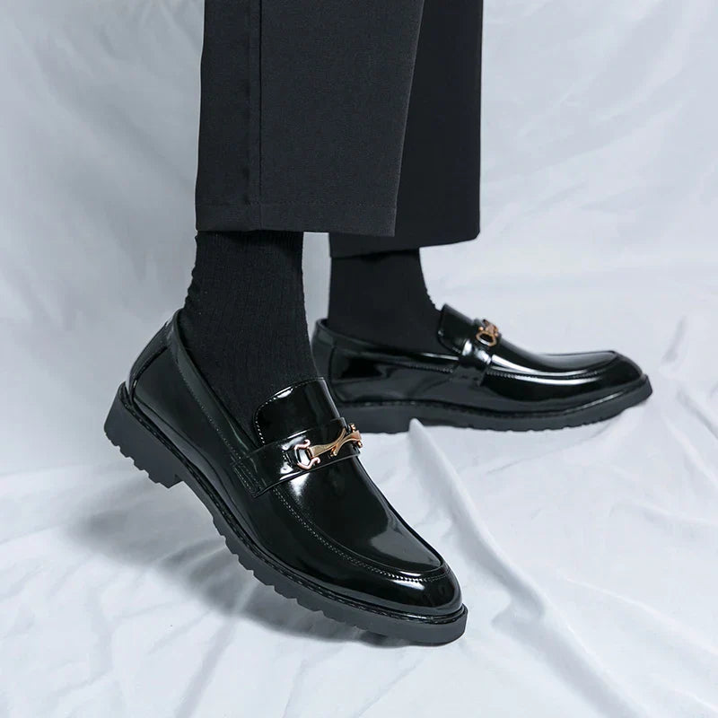 New Luxury Slip on Dress Shoes Men Genuine Leather Italian Loafer Shoes for Men Black Brown Brand Formal Oxford Men Casual Shoes