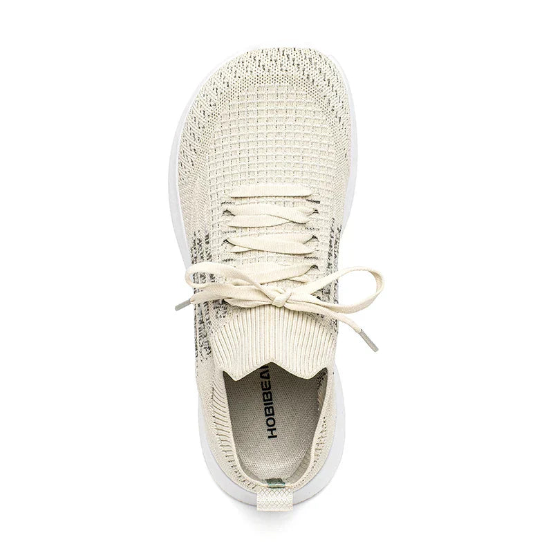 Unisex Running Sneakers Wide Toe Mesh Breathable Walking Shoes Non Slip Lace-Up Hiking Sneakers