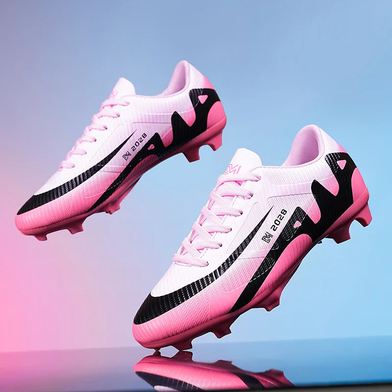 High Quality Mens Soccer Shoes Society Ultralight Turf Soccer Cleats Kids Sneakers Training Football Boots Chuteira Campo 32-46