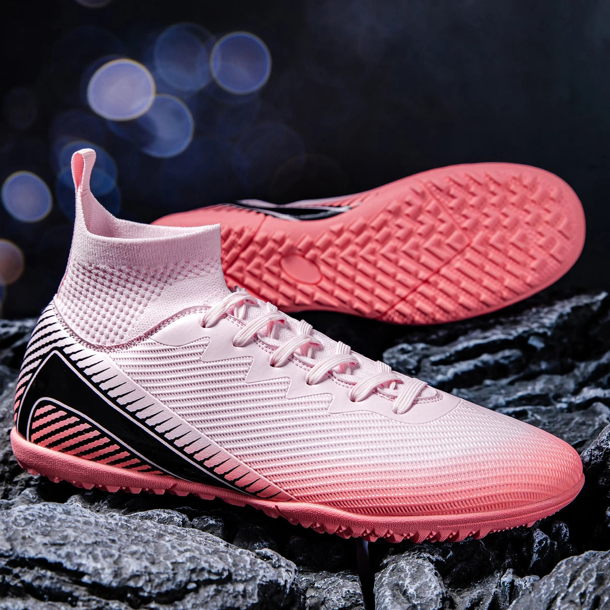 Sport Essential TF Turf football shoes Integrated PU Fabric Rubber Sole Anti-slip Wearable Unisex Casual Football Shoes