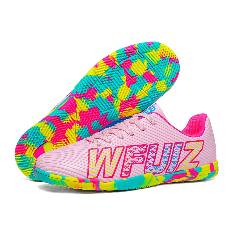 New Men Football Boots Adult Training Sport Soccer Shoes Cleats Boys Outdoor Long Spikes Non Slip Breathable Match Comfortable
