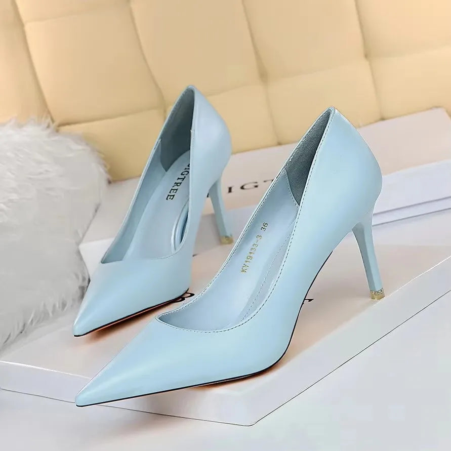 BIGTREE Shoes Women Pumps Fashion High Heels Shoes Black Pink White Shoes Women Wedding Shoes Ladies Stiletto Women Heels 2026