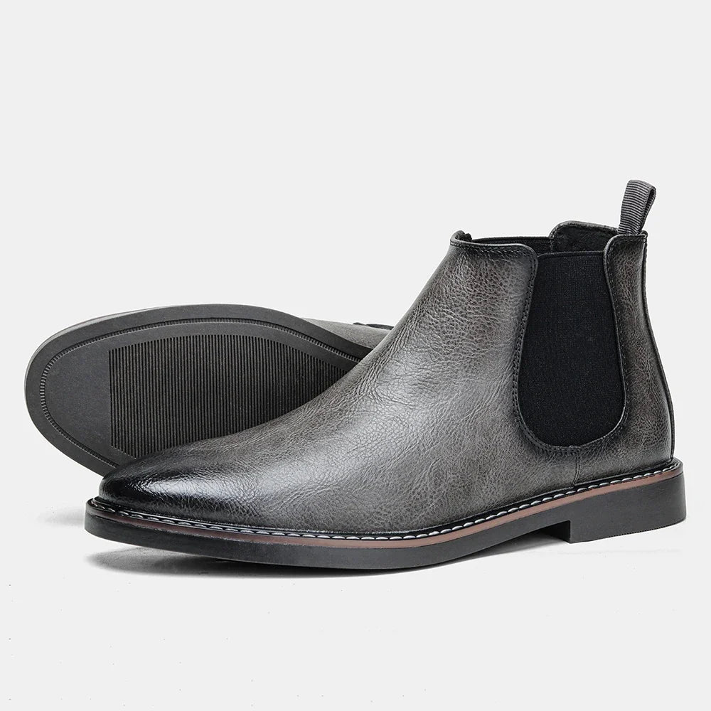 40~46 Chelsea Boots Men 2024 Brand Comfortable Fashion Leather Men Boots