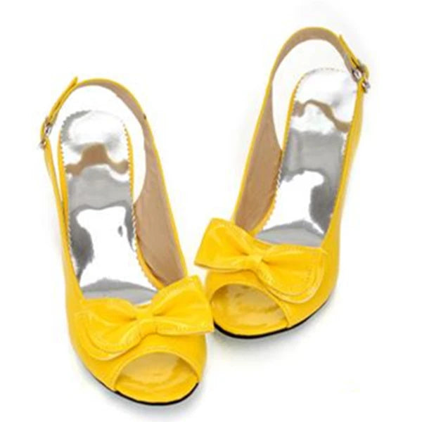 Sweet Women Sandals Summer Shoes Fashion Medium Heels Flip Flop Female Casual Bowtie Blue White Ladies Party Shoes Large Size 48