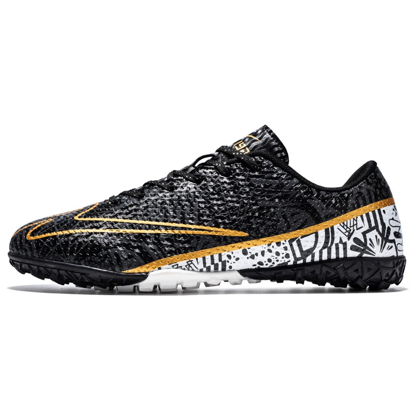 Double star unisex football training shoes, lightweight TF nail football shoes, ultra light racing football boots