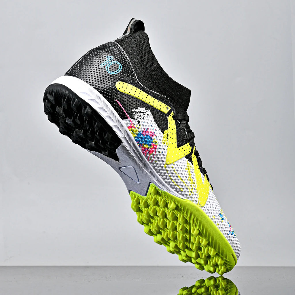 Shock Absorb TF Turf Soccer cleats Wear-resistant PU Fabric Flexible Outsole Unisex Adult Amateur Matches