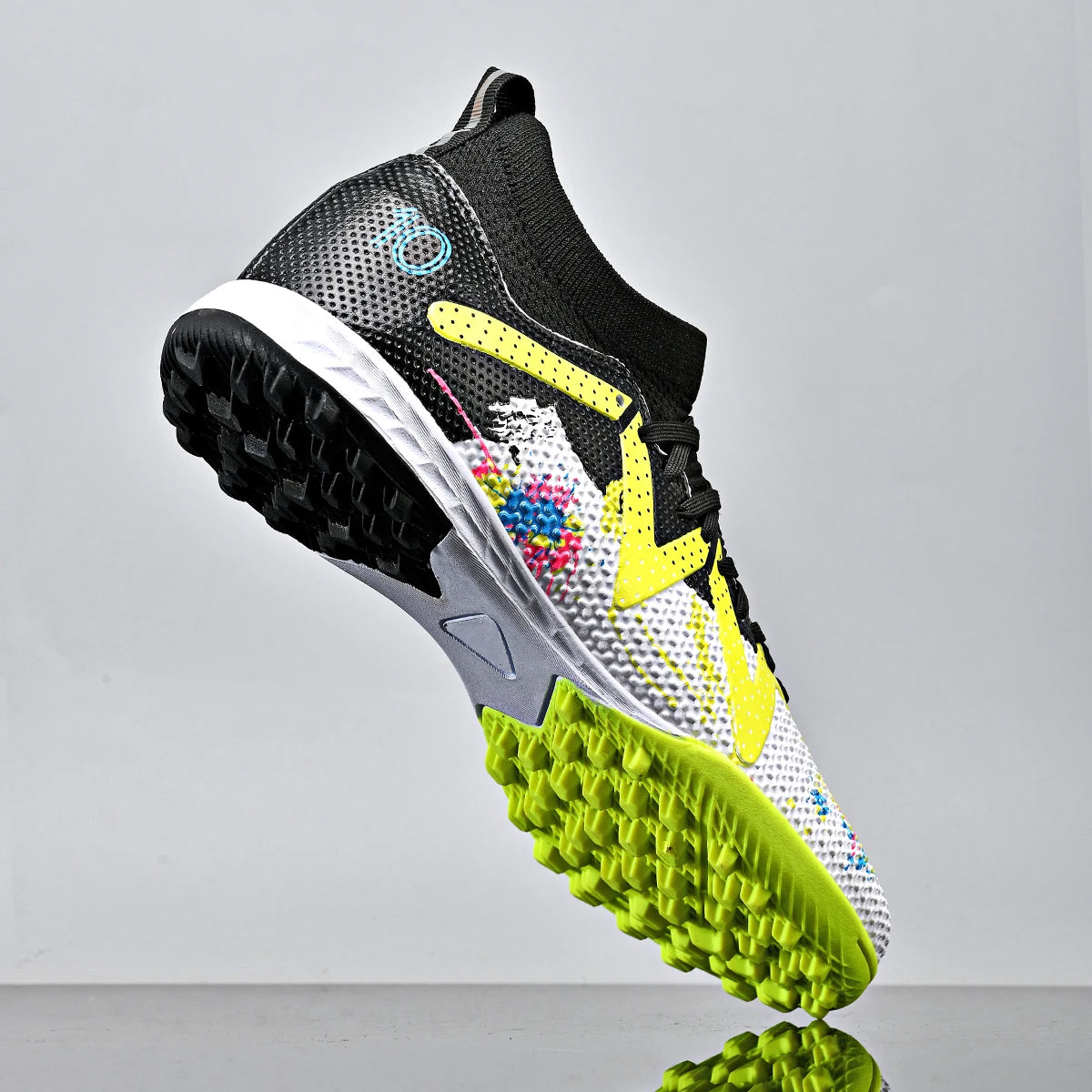 Shock Absorb TF Turf Soccer cleats Wear-resistant PU Fabric Flexible Outsole Unisex Adult Amateur Matches