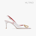HLTINO Fahion Slingback Black Comfortable Women Summer Shoes Very High Heel Sandals 2025 Trend for Wedding Party Dress