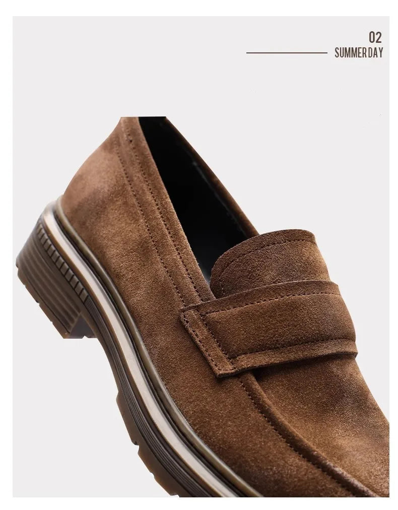 Classic Soft Cowhide Mans Loafers Spring Luxury Genuine Leather Comfortable Fashion British Outdoor Leisure Driving Shoes Man