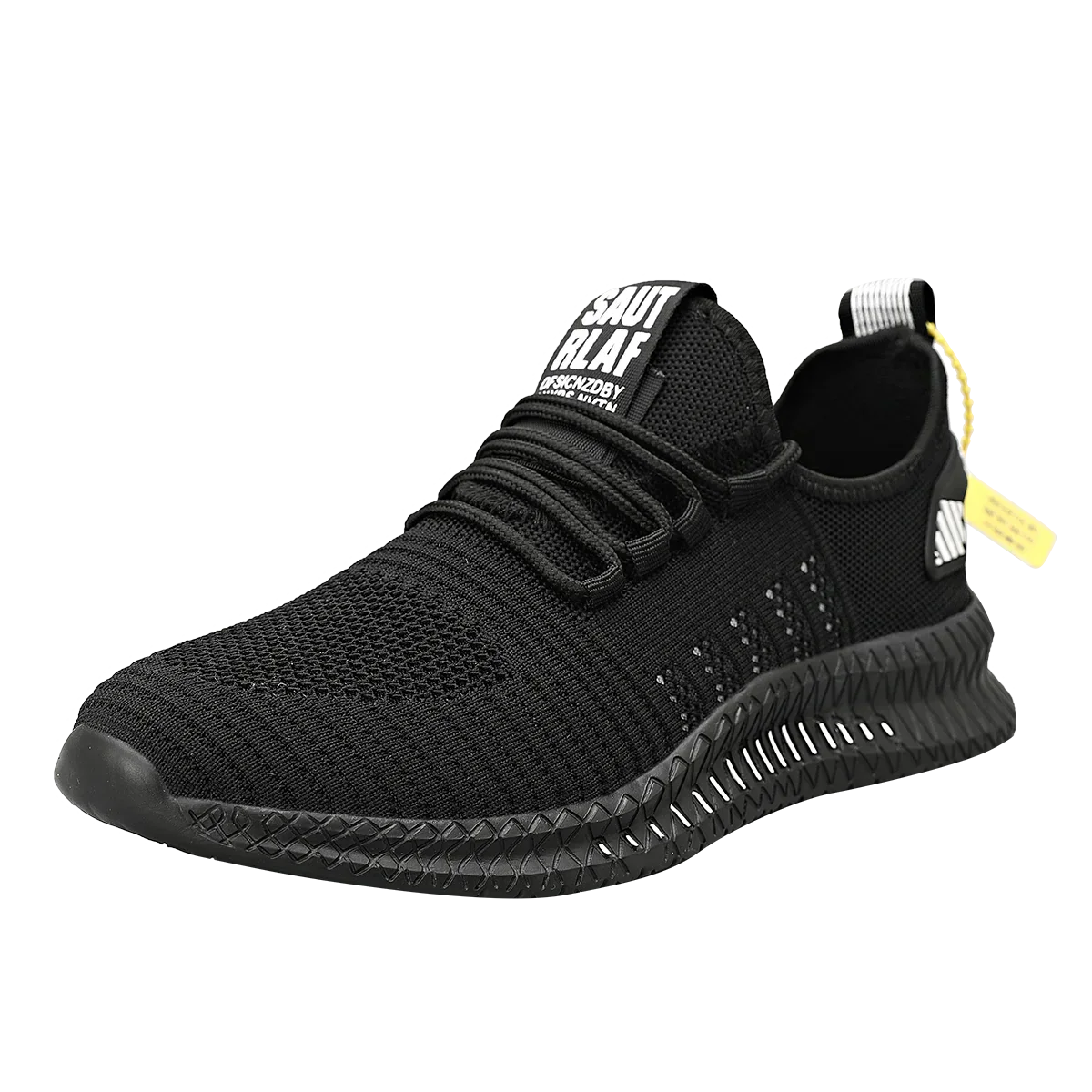 Men's sneakers lace-up flying woven through casual shoes vulcanized lightweight flat comfortable running shoes plus size 48