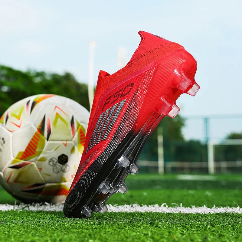 Men Training Soccer Shoes FG Breathable Drop Shipping Match Sport Cleats Football Boots Ultralight Long Spikes Indoor Sneakers