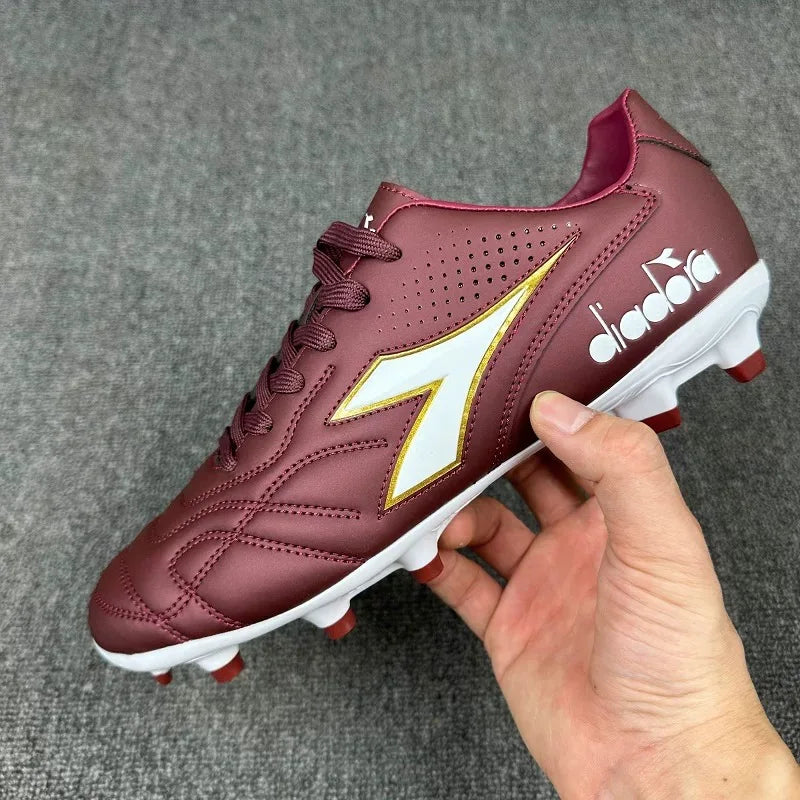 Professional Football Shoes For Men Black White Soccer Shoe Man Leather Turf Football Shoes Mens Outdoor Lawn Training Shoe