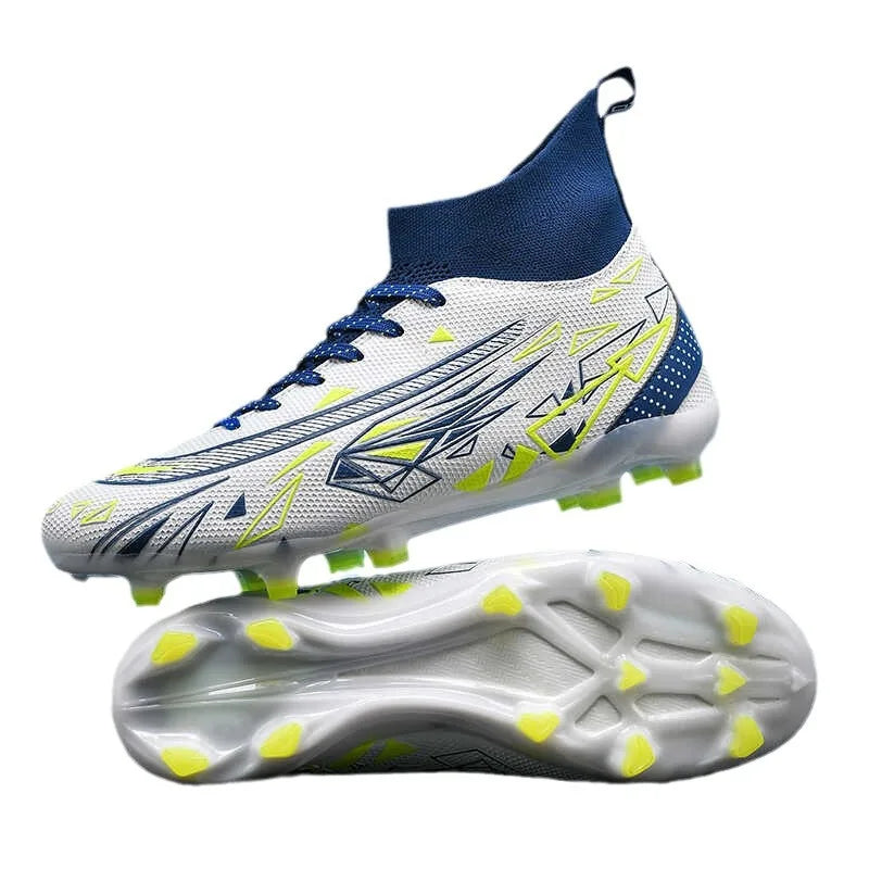 Girl Pink Color Long Spike Soccer Shoes Size 33-45 Short Pro Ankle Training Football Boots TF/FG Non-Slip Soccer Sneakers