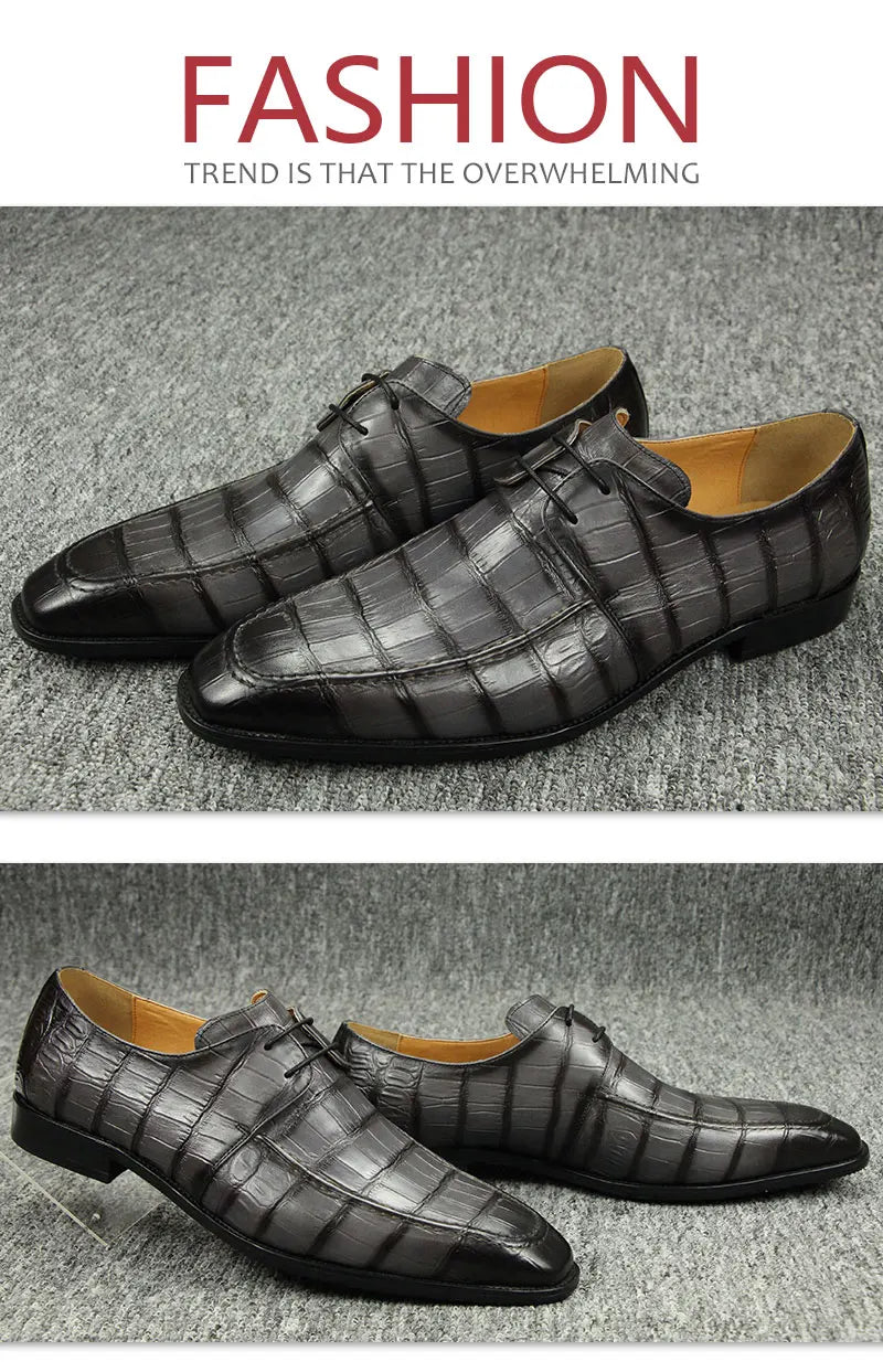 Premium Men's Handmade Leather Oxford Shoes High-End Business Formal & Casual Derby Shoes for Youth|British Style Carved Design