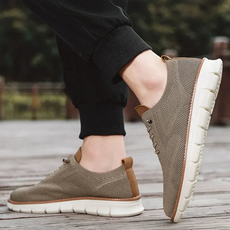 Men Casual Shoes Classic Breathable Brogue Flats Cushioning Color Blocking Design Dress Shoes Versatile Sneakers lightweight