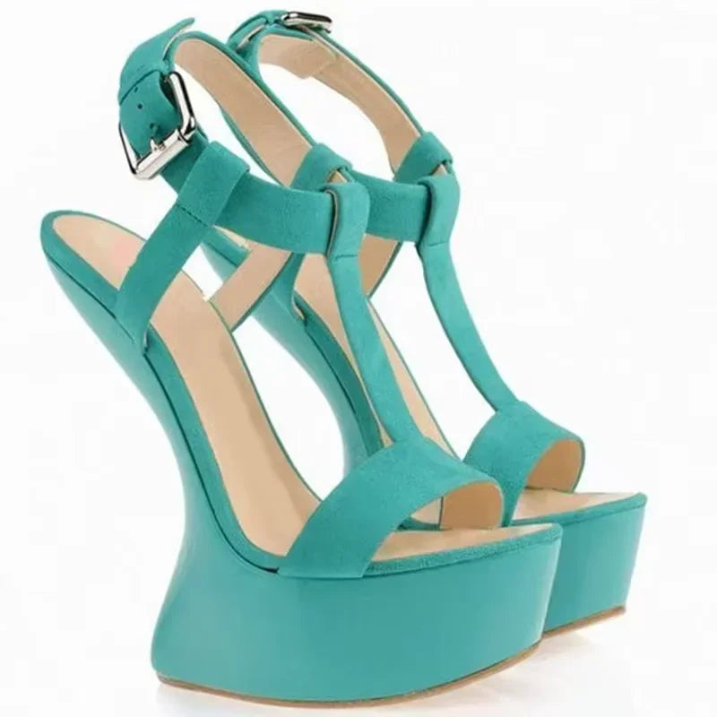 Strange Style Cross Tied Sandals Sexy Peep Toe Solid Accept Customized New Arrivals Fashion Women Runway Shoes