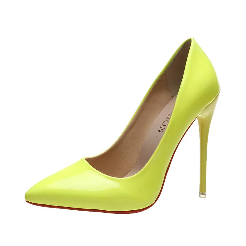 Women Shoes 10cm Fashion High Heels 35-43 Plus Size  Thin Stiletto Banquet Wedding Shoes Sexy Pointed Toe Ladies Party Shoes