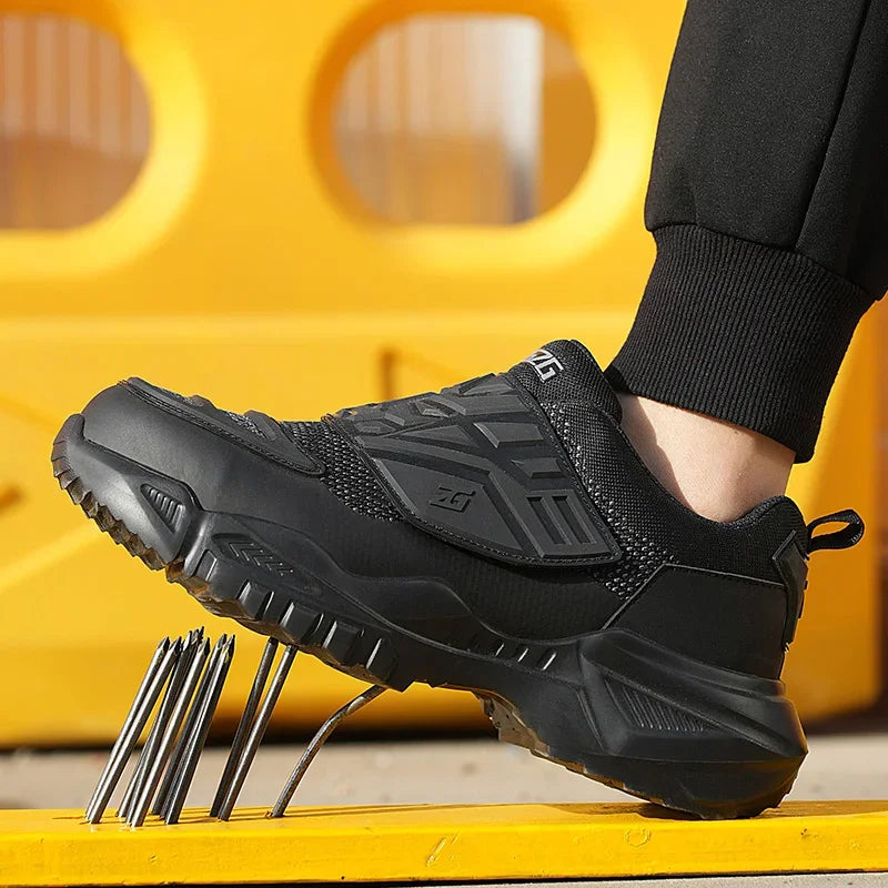 Black New 2024 Fashion Plastic Toe Safety Work Shoes Indestructible Insulation 6KV Labor Protective Boots Sneakers Male Footwear