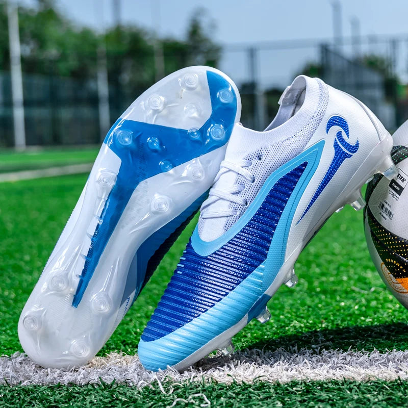New Men Football Boots Adult Non Slip  Outdoor Sport Training Cleats Soccer Shoes Boys Long Spikes Breathable Match Comfortable