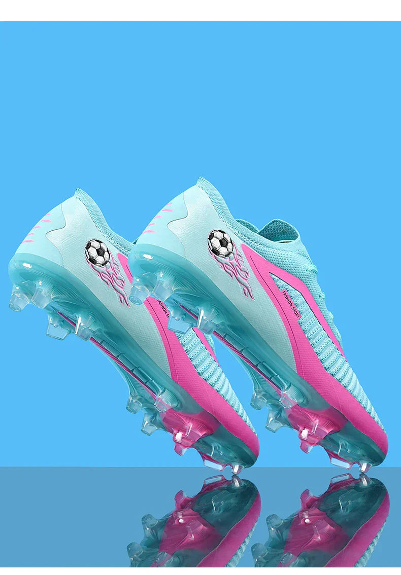 New Men Football Boots Outdoor Sport Boys Long Spikes Training Cleats Soccer Shoes Adult Non Slip Breathable Match Comfortable