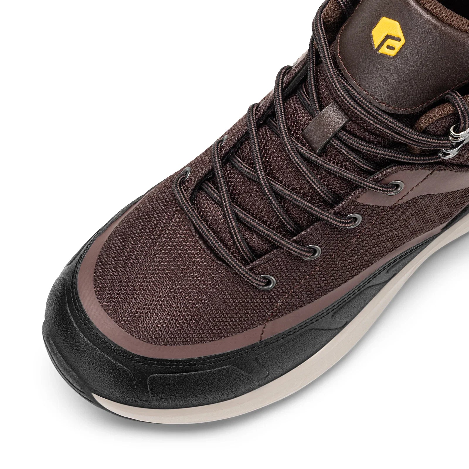 Fittington Outdoor Hiking Boots For Men Leather Wide Toe Ankle Boots Me's Mid-top Shoes Arch Support Non-Slip Wear Resistant