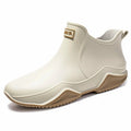 New Rain Shoes Ankle Women Waterproof Shoes Rain Boots Men Anti-slip Wear-resistant Plush Fashion Kitchen Summer Winter