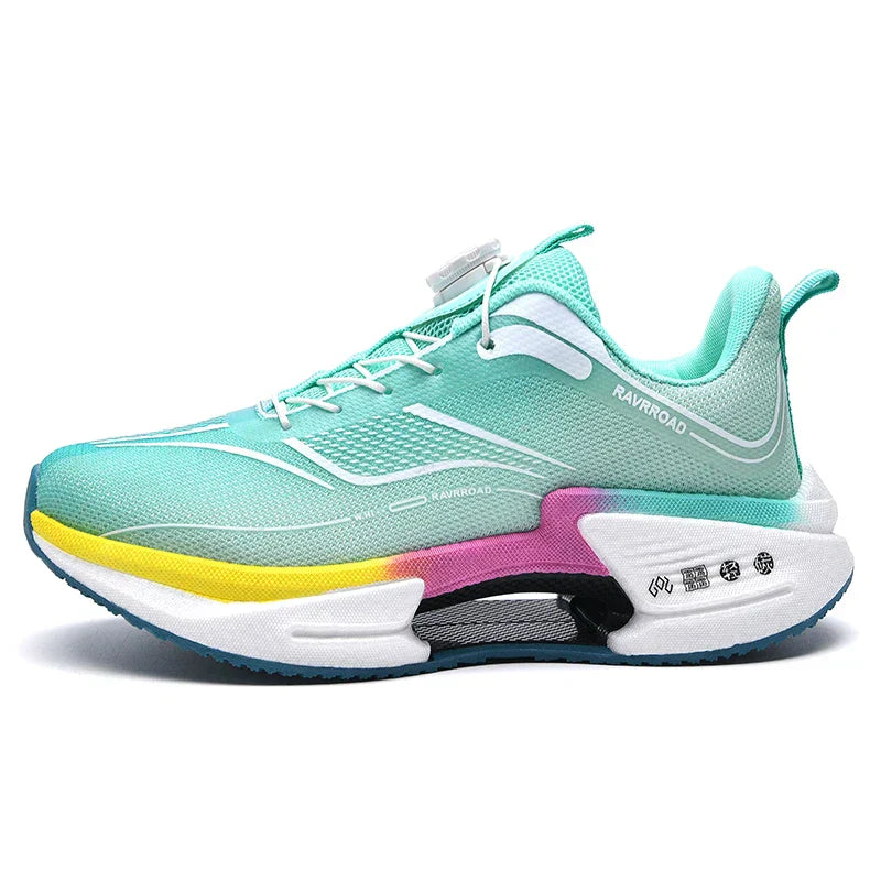 Family carbon plate running shoes for Boys Big Boys Student rotating button Technology TPU+ Popcorn high pop sneakers for girls