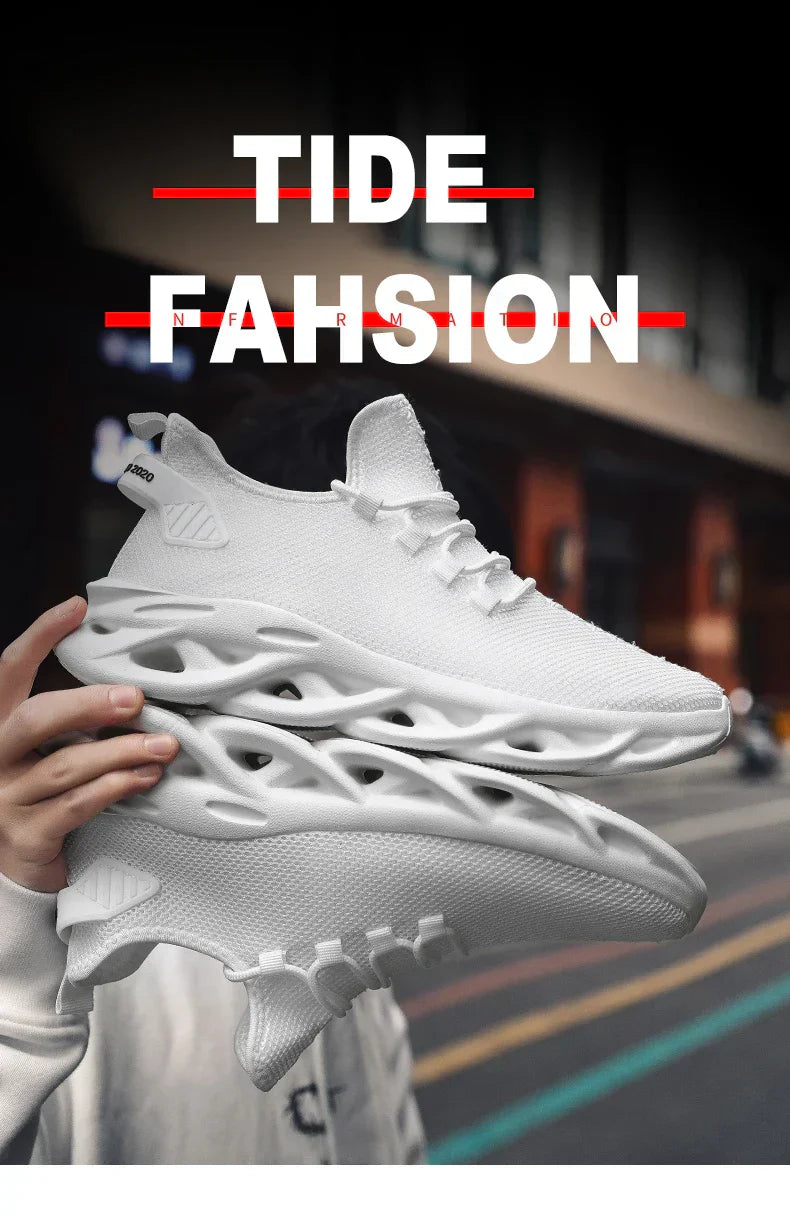 Summer Men Casual Sports Running Shoes Breathable Lightweight Sneakers Outdoor Mesh Black Athletic Jogging Tennis Walking Shoe