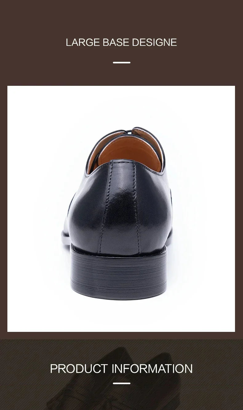 Elegant Men Leather Dress Shoe Sapato Social Masculino Party Office Suit Matches Comfortable Handcrafted Business Man's Footwear