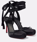 Ladies' New Summer Square Satin High-heeled Sandals with Ankle Straps, Fashionable Party and Banquet Ballet High-heeled Shoes