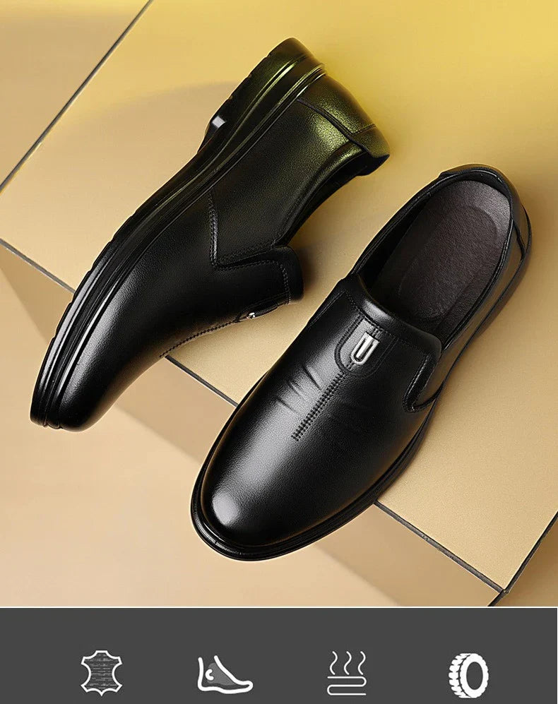 Spring Autumn New Designer Loafers for Men Solid Color Fashion Business Casual Shoes Male Soft Sole British Leather Shoes Man