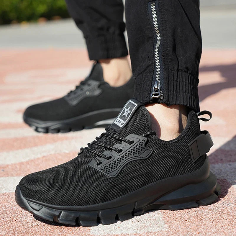 2026 Lightweight Men Safety Shoes Steel Toe Cap Work Sneakers Men Protective Shoes Anti-Smash Anti-Puncture Indestructible Shoes