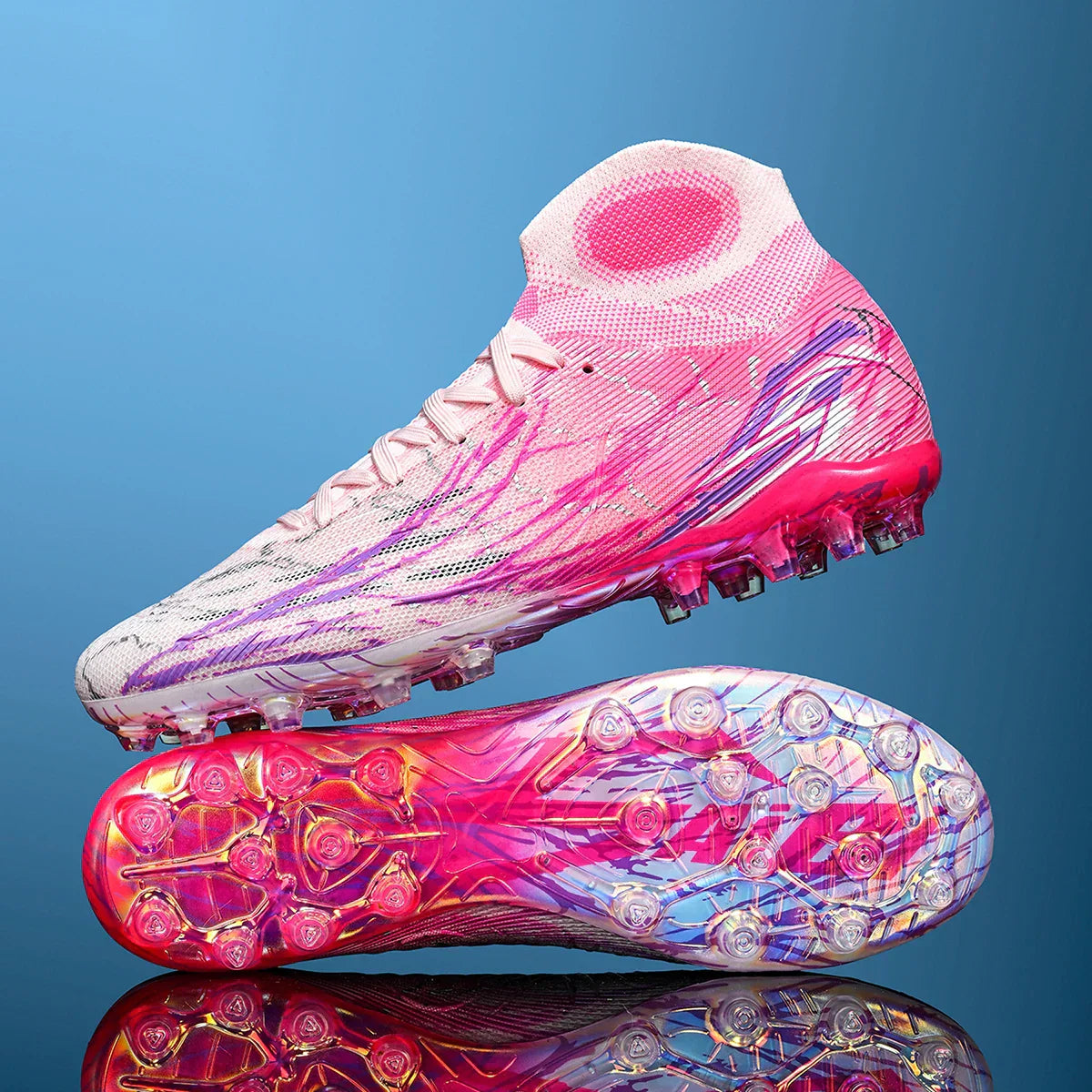 New football shoes men's anti slip boots AG/FG spikes professional match training shoes provide super strong grip