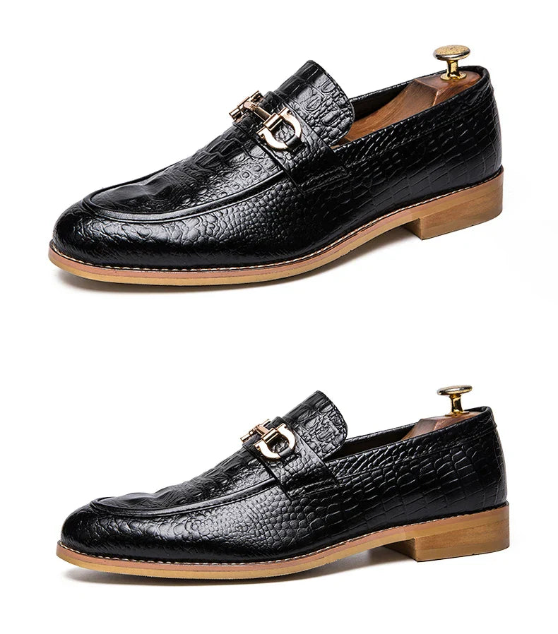 Trend Social Leather Shoes Men Wedding Party Office Leather Men's Dress Shoes  Classic Casual Business Shoes For Men Loafers